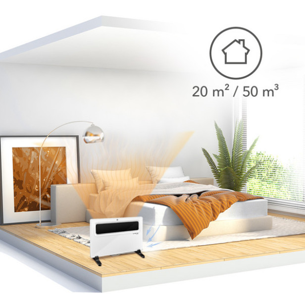 Elektromos konvektor, dizájn radiátor 1500 W- TCH 1510 E
