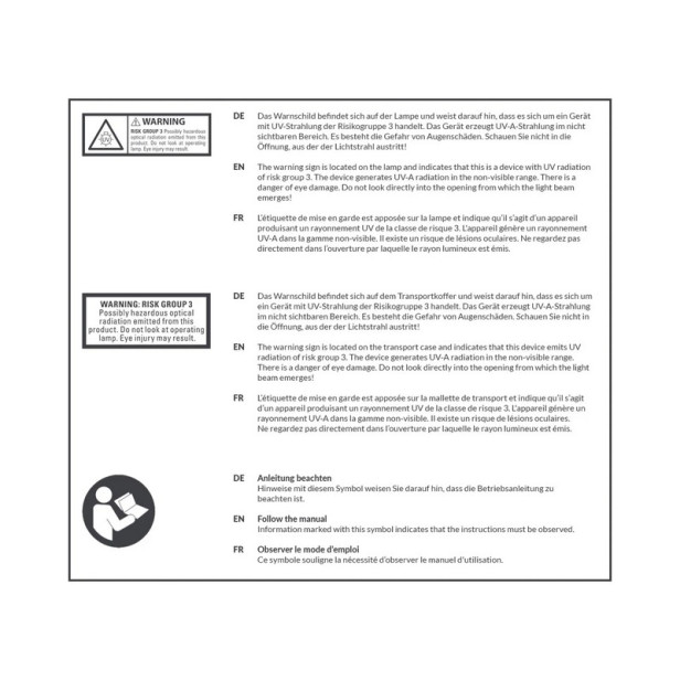 UV-A hullámhosszú kézisugárzó UV-Torchlight 16F