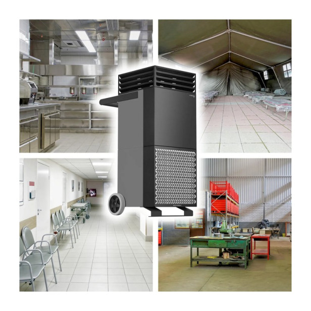 Nagy teljesítményű légtisztító Trotec TAC M bazaltszürke / fekete 