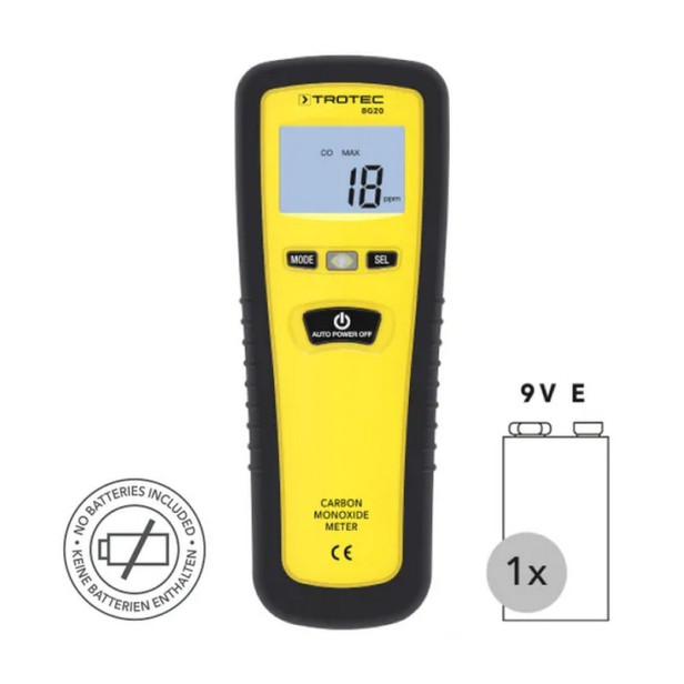 Szénmonoxid-mérő LED kijelzővel - Trotec BG 20
