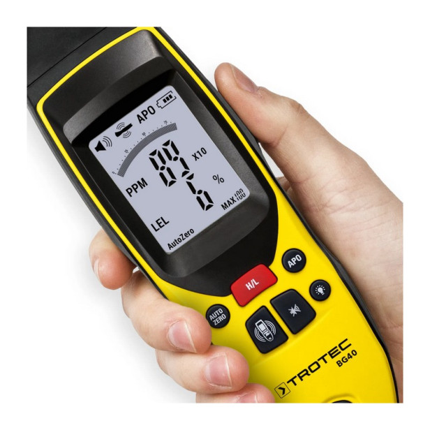 Gázdetektor LED kijelzővel - Trotec BG 40