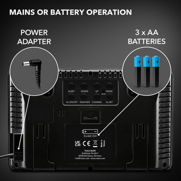 Időjárásállomás kültéri szenzorral Trotec BZ29 OS 