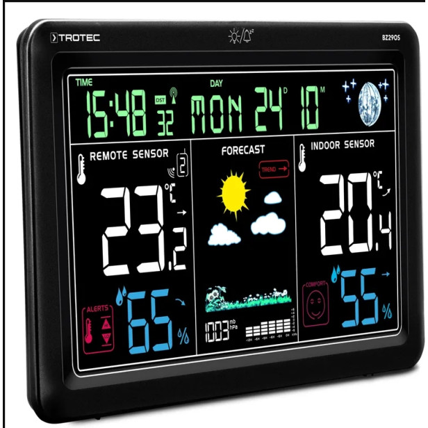 Időjárásállomás kültéri szenzorral Trotec BZ29 OS 