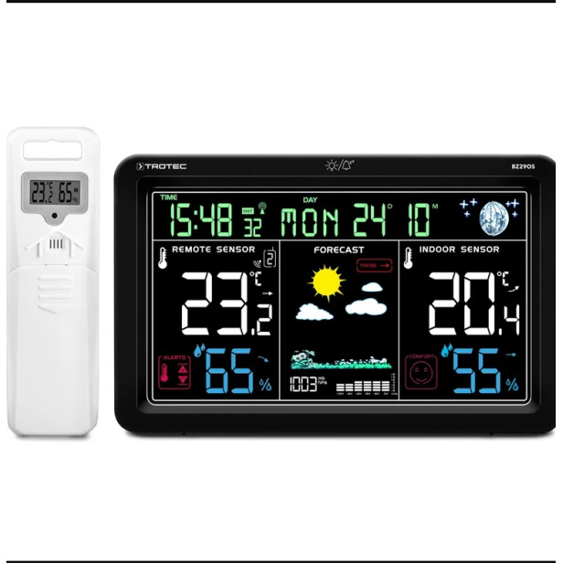 Időjárásállomás kültéri szenzorral Trotec BZ29 OS 