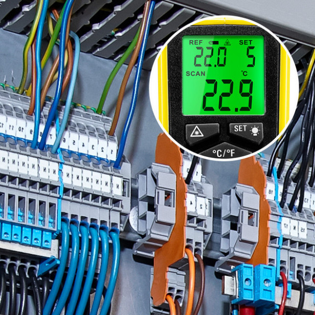 Pirométer, infrahőmérő variálható érzékenységi fokozattal - Trotec BP17