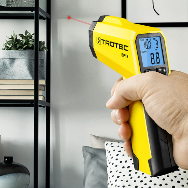 Pirométer, infrahőmérő variálható érzékenységi fokozattal - Trotec BP17