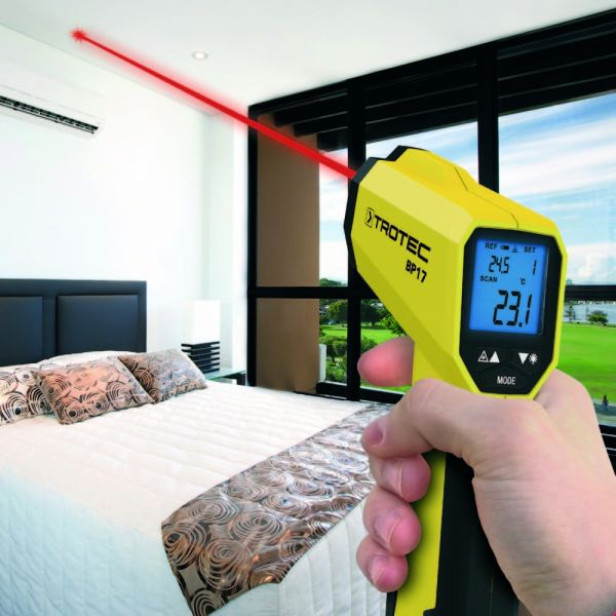 Pirométer, infrahőmérő variálható érzékenységi fokozattal - Trotec BP17