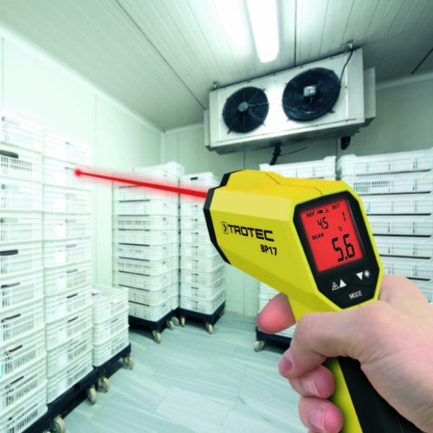 Pirométer, infrahőmérő variálható érzékenységi fokozattal - Trotec BP17