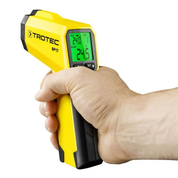 Pirométer, infrahőmérő variálható érzékenységi fokozattal - Trotec BP17
