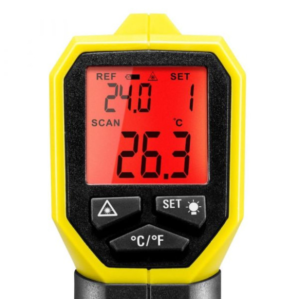 Pirométer, infrahőmérő variálható érzékenységi fokozattal - Trotec BP17