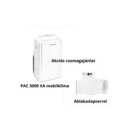 Mobil klíma PAC 3000 XA, ablakelvezetéssel akciós csomagban