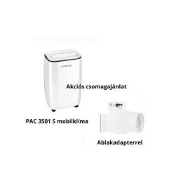 Mobil klíma PAC 3501 S ablakelvezetéssel akciós csomagban