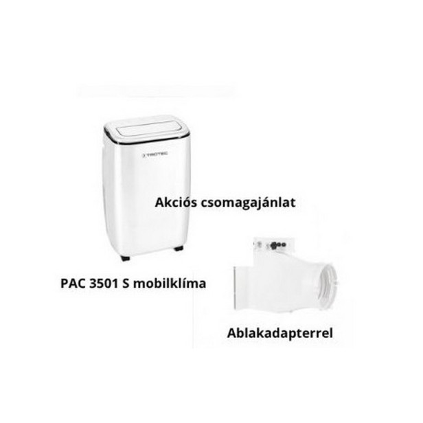 Mobil klíma PAC 3501 S ablakelvezetéssel akciós csomagban