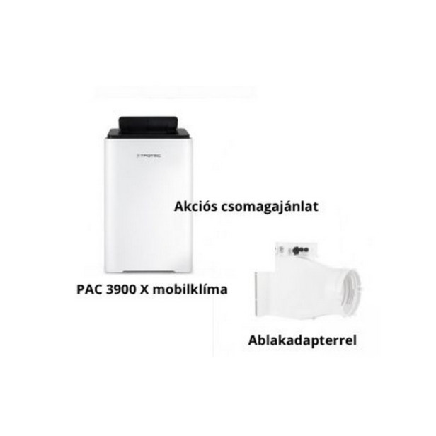 Mobil klíma PAC 3900 X, ablakelvezetéssel akciós csomagban