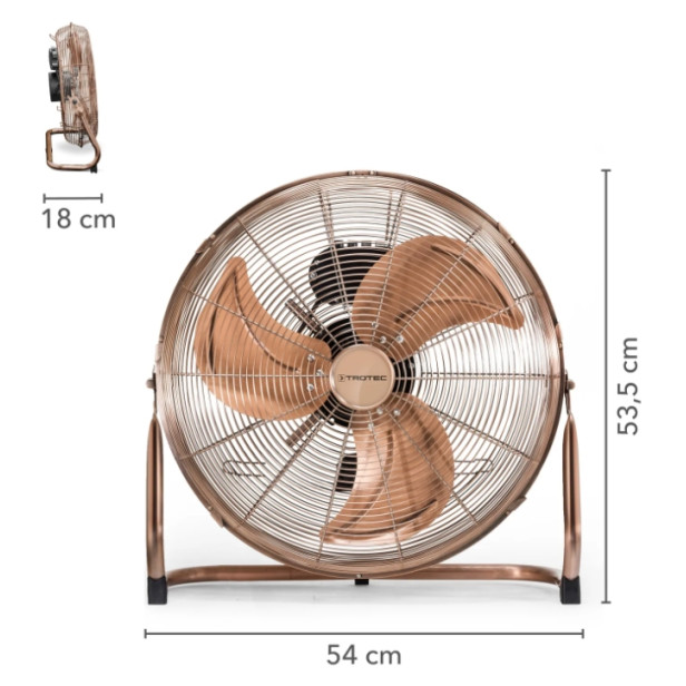 Padlóventilátor 100 W teljesítmény Trotec TVM 17