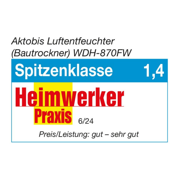 Aktobis WDH-870FW nagyteljesítményű páramentesítő Wifi vezérléssel - 70 liter/nap max. teljesítmény