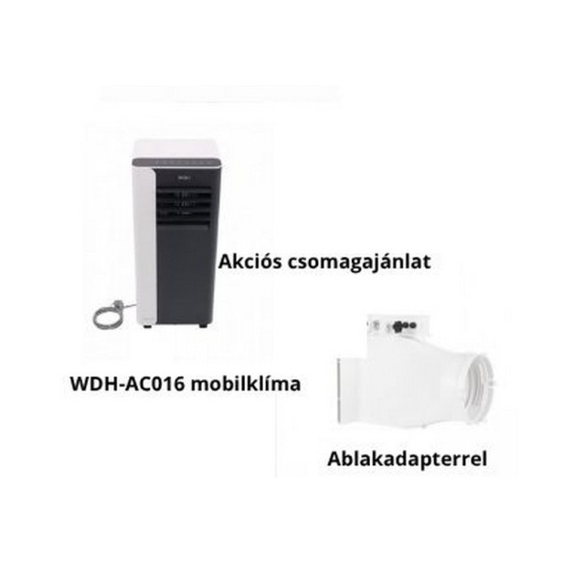 Mobil klíma - Aktobis WDH-AC016 ablakelvezetéssel akciós csomagban