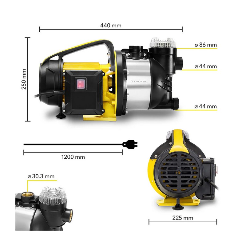Kerti szivattyú, szűrővel - Trotec TGP 4800 ES