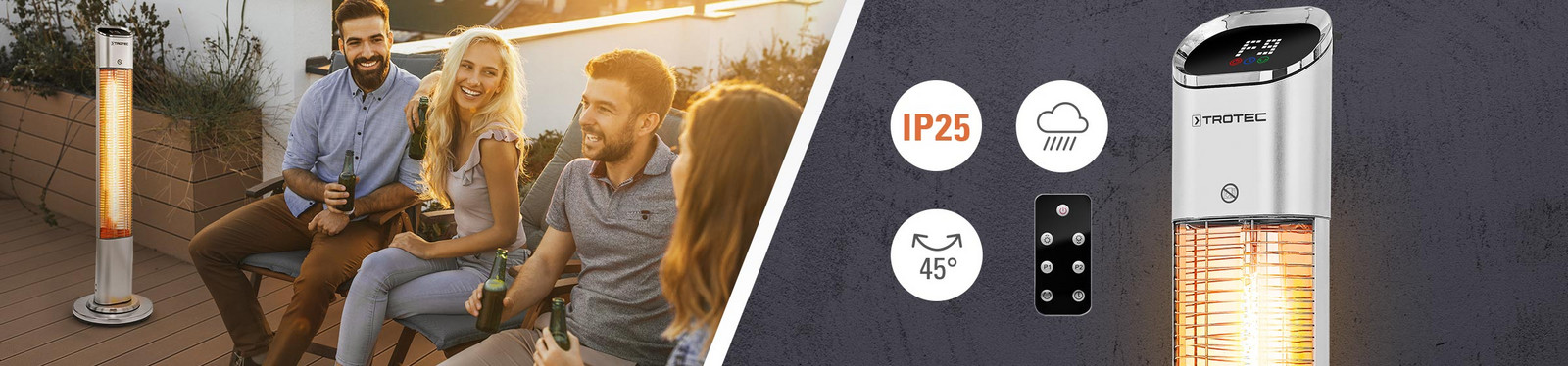Kültéri terasz-hősugárzó - Trotec IRS 2050 E