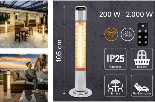 Kültéri terasz-hősugárzó - Trotec IRS 2050 E