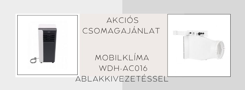 Aktobis WDH-AC016 mobilklíma ablakelvezetéssel akciós csomagban