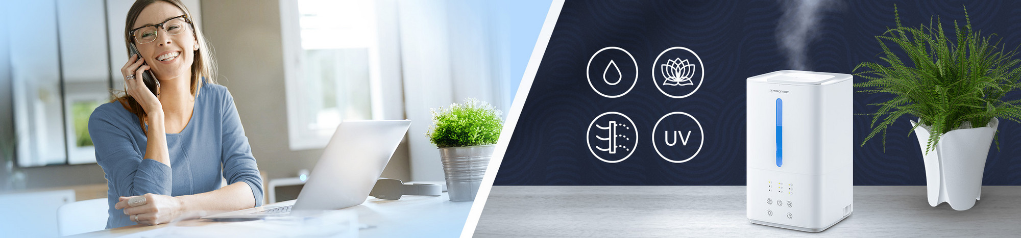 Ultrahangos párásító B 3 E fehér színben