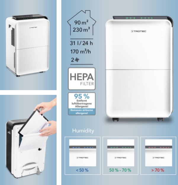 Trotec TTK 99 HEPA  páramentesítő és légtisztító