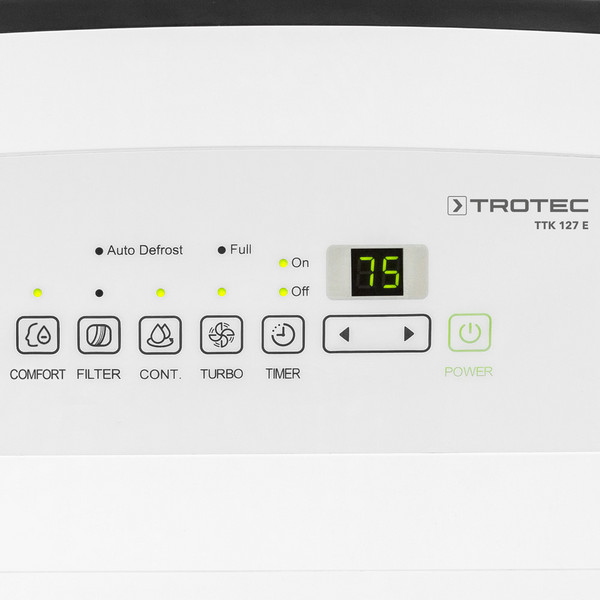 Komfort párátlanító Trotec TTK 127 E jól áttekinthető kijelzővel