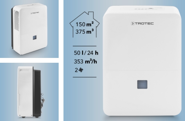 Komfort párátlanító Trotec TTK 127 E nagy terekbe
