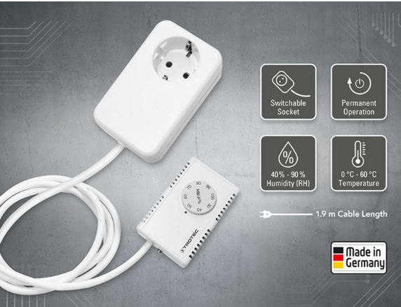 HG 135 szobahigrosztát kapcsolóaljzattal